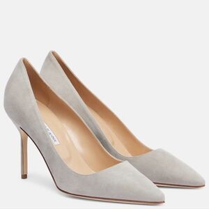 Manolo Blahnik Light Grey Suede BB Pointed Pump 39EU/9US BNWOT